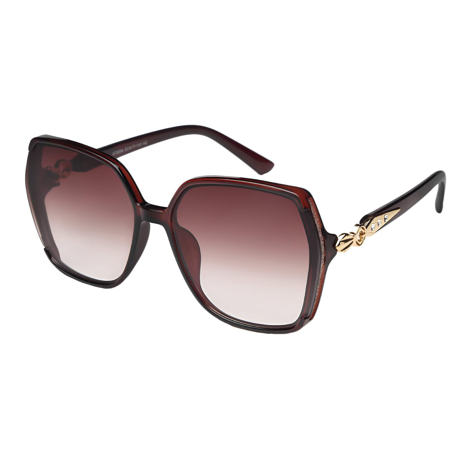 yourspex Gradient UV Protected Oval Sunglasses for Women Polycarbnate Lenses - Eyeglasses for Women Polarized Glossy (Large, Brown)-picture-16