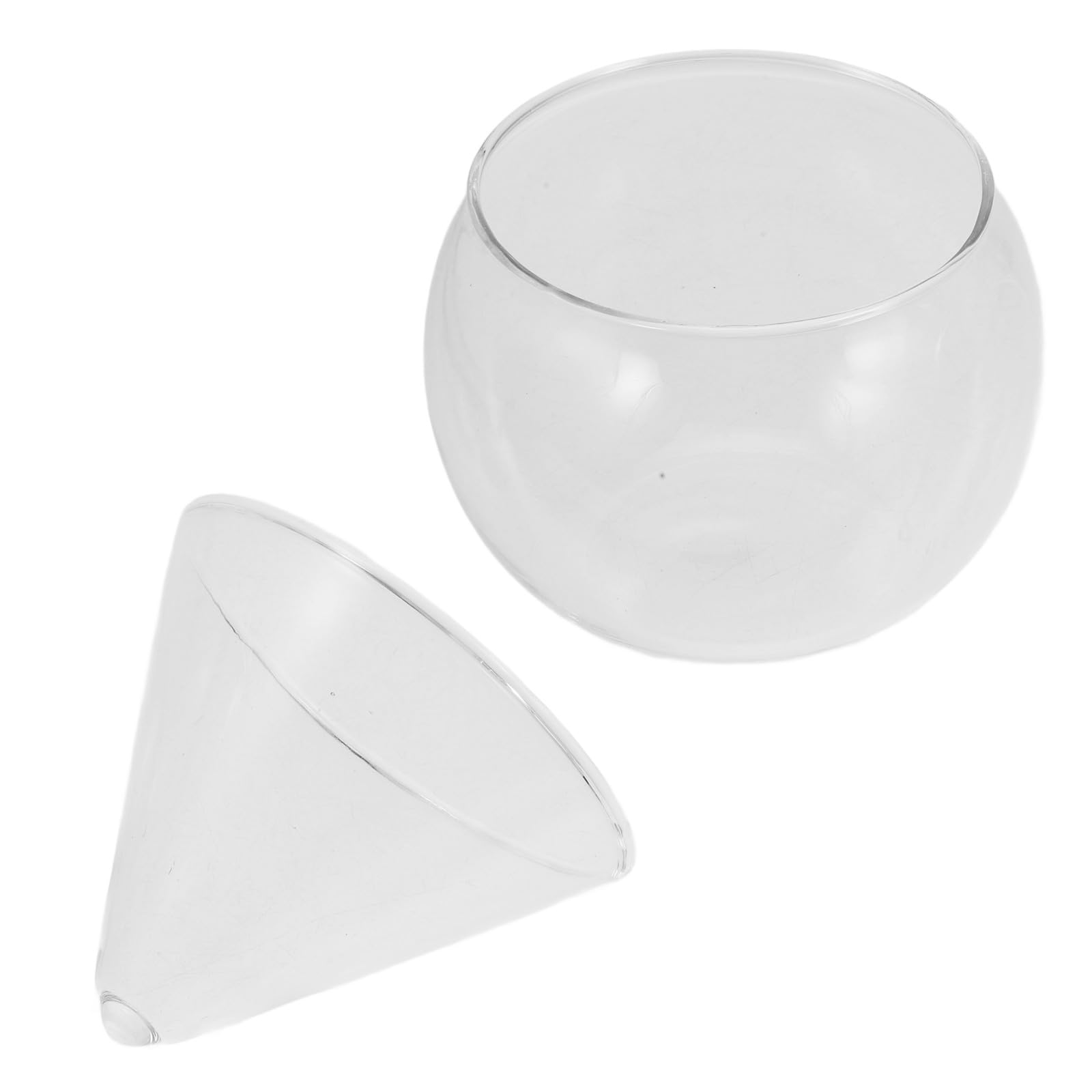Toyvian Creative Cocktail Glass with Triangular Base Small 10 4x10 4x9 5cm round Ice Chilling Cocktail Holder Unique