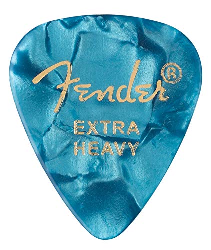 Fender® »351 SHAPE CLASSIC PICKS« Médiators en Celluloïd – Forme: 351 – Pack de 12 – Épaisseur: X-Heavy – Couleur: Ocean… - Les Beatles, Paul McCartney, John Lennon, RIngo Starr, George Harrison Fender® »351 SHAPE CLASSIC PICKS« Médiators en Celluloïd - Forme: 351 - Pack de 12 - Épaisseur: X-Heavy - Couleur: Ocean…