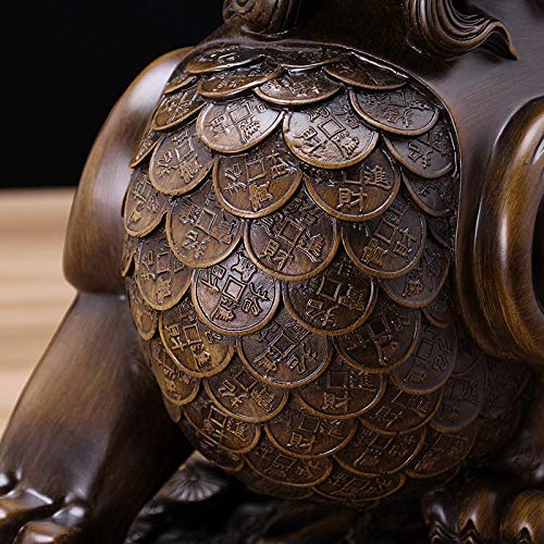 Statue divine chinoise mignon en résine pour étagère et bureau de style - 5