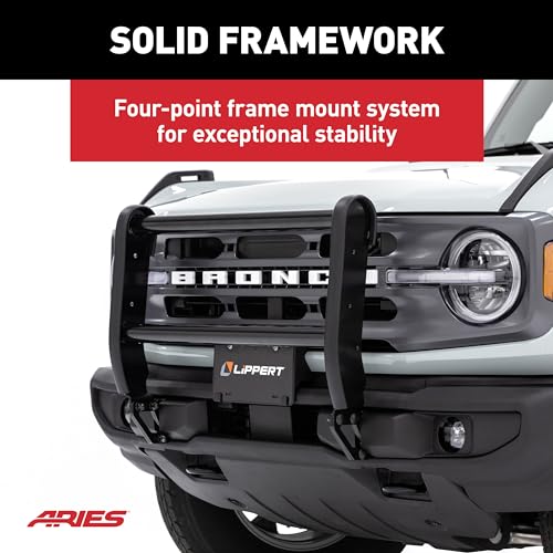 Image of ARIES 2165200 ForeFront Black Steel Bull Bar for Ford Bronco