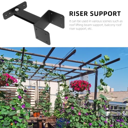 Kit de soportes elevadores para techos de alta resistencia Gadpiparty para pérgola y cubierta de patio, material de acero inoxidable con rendimiento confiable que brinda soporte y estabilidad, diseño moderno negro miniatura 6
