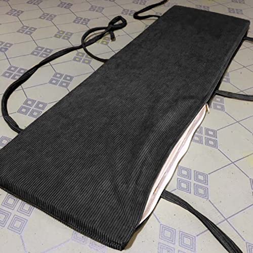Coussin de terrasse de 140 cm pour balancelle et banc de jardin intérieur extérieur noir - 2