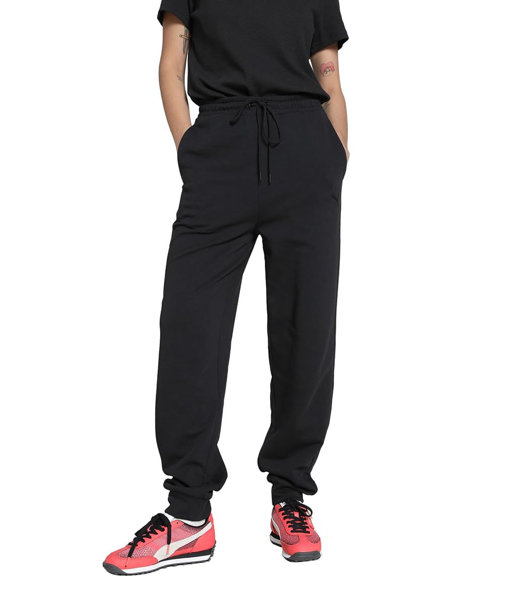 PUMA Damen HER Comfort High-Waist Sweatpants TR cl Gestrickte Hosen, PUMA Black, XS