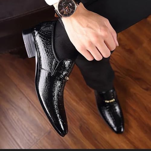 UOQAPRE Men's Oxfords Formal Dress Shoes Classic Oxford Dress Shoes Formal Business Full Leather Shoes for Men2