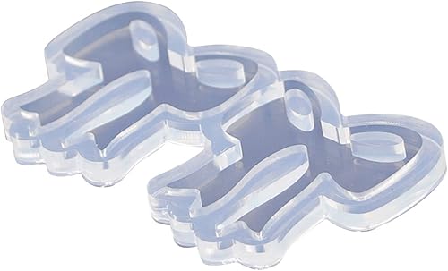 Miniatura 3 de Angel Wings Molde de silicona transparente para arco de resina UV, resina epoxi, manualidades, joyería, dijes, caramelo de chocolate, para