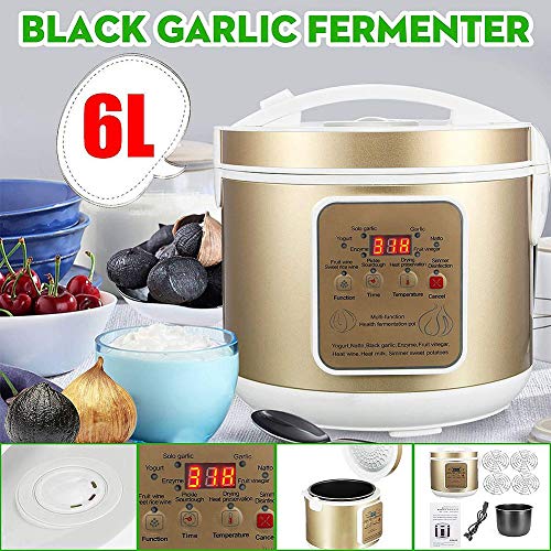 6L Automático Negro Ajo Fermentador Hogar Zymolysis Pot Yogurtera Negro Ajo Fermentación Máquina para El Hogar/Utensilios De Cocina 220V