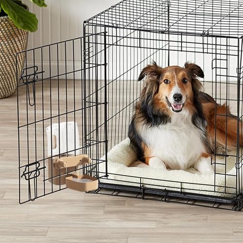 Eojpdji Automatischer Hundefutterspender - Haustier Für Transportbox | Abnehmbarer Fütterungsstation Für Box - Für Draußen Terrasse Innenbereich Haus Wand Käfig