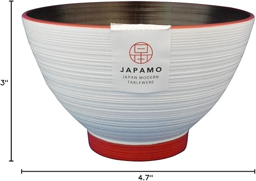 Miniatura 2 de Ishida Tazón de sopa japonés, porcelana blanca, 4.7 x 4.7 x 3.0 pulgadas (4.7 x 4.7 x 3.0 in)