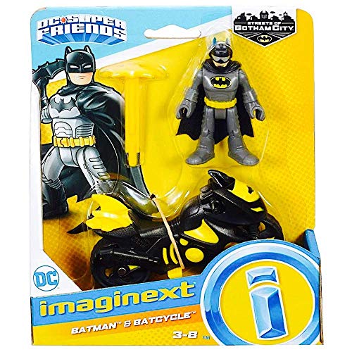 Image of Imaginext DC Super Friends Batman & Batcycle Toy Figure Set