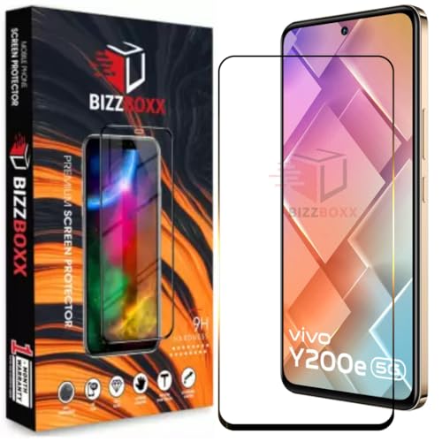 Image of Premium Screen Protector Compatible With vivo Y200e 5G | Tempered Glass Guard | Anti Static | Full Screen Coverage-Edge to Edge | 9H Hardness | With Easy Installation Kit (Pack of 1)