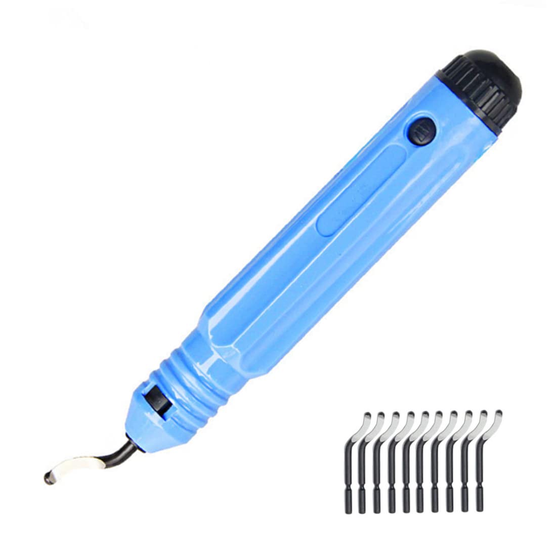 11pcs Deburring Tool Kit High Speed Steel 360° Rotary Burr Removal Tool Deburring Cutter With Anti-Slip Handle And 10pcs HSS Blades For Wood Metal Plastic PVC Fiberboard - View #11
