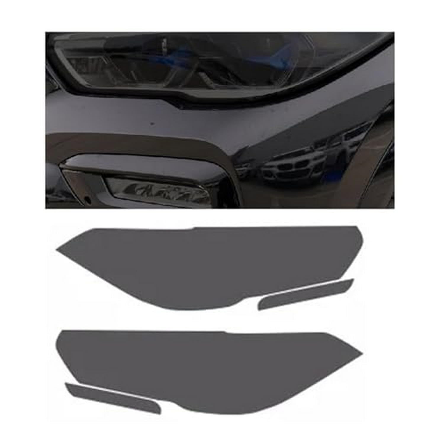 Film TPU teinté noir transparent pour phare de voiture BMW X6 G06