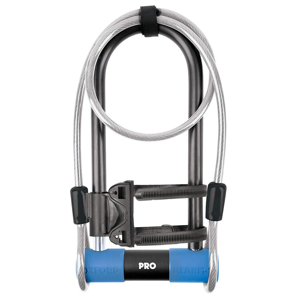 Oxford LK349 D Motorcycle Lock with Alarm, Pro Secured by Design (SBD) & Cable, 320mm x 173mm (Includes 1.2m Cable)