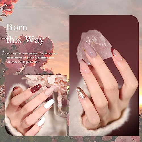 Larvall Beautpal Nude Nail Polish Set 10 Pcs All Seasons Skin Tones Nude Pink Neutral Soak Off Led Gel Polish Salon Diy Manicure Gift Box For Women #TOP2