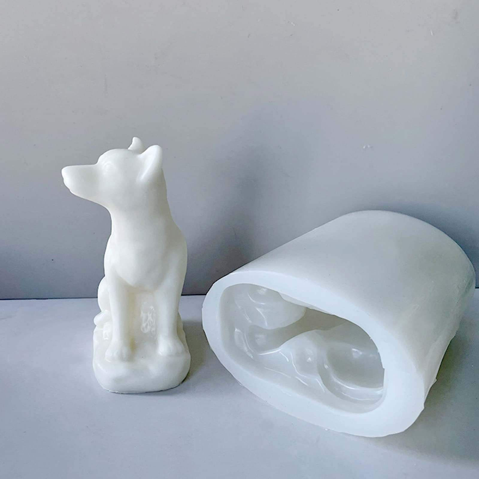 Moule en silicone 3D pour bougies en forme de petit chien - Fournitures de fabrication de savon