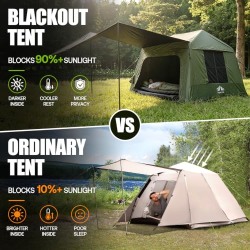 Night Cat Carpa inflable para camping: montaje fácil en 60 segundos para 4 personas miniatura 4