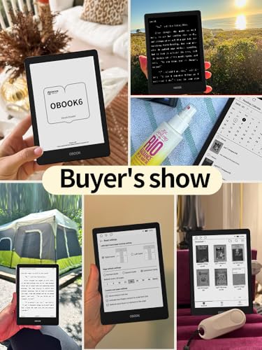 OBOOK6 eReader (32G), 6\" 300ppi Glare-Free Display, Android, Adjusting Front Light, Long of Battery Life, Dark Mode Option, Audiobooks - Thumbnail 7