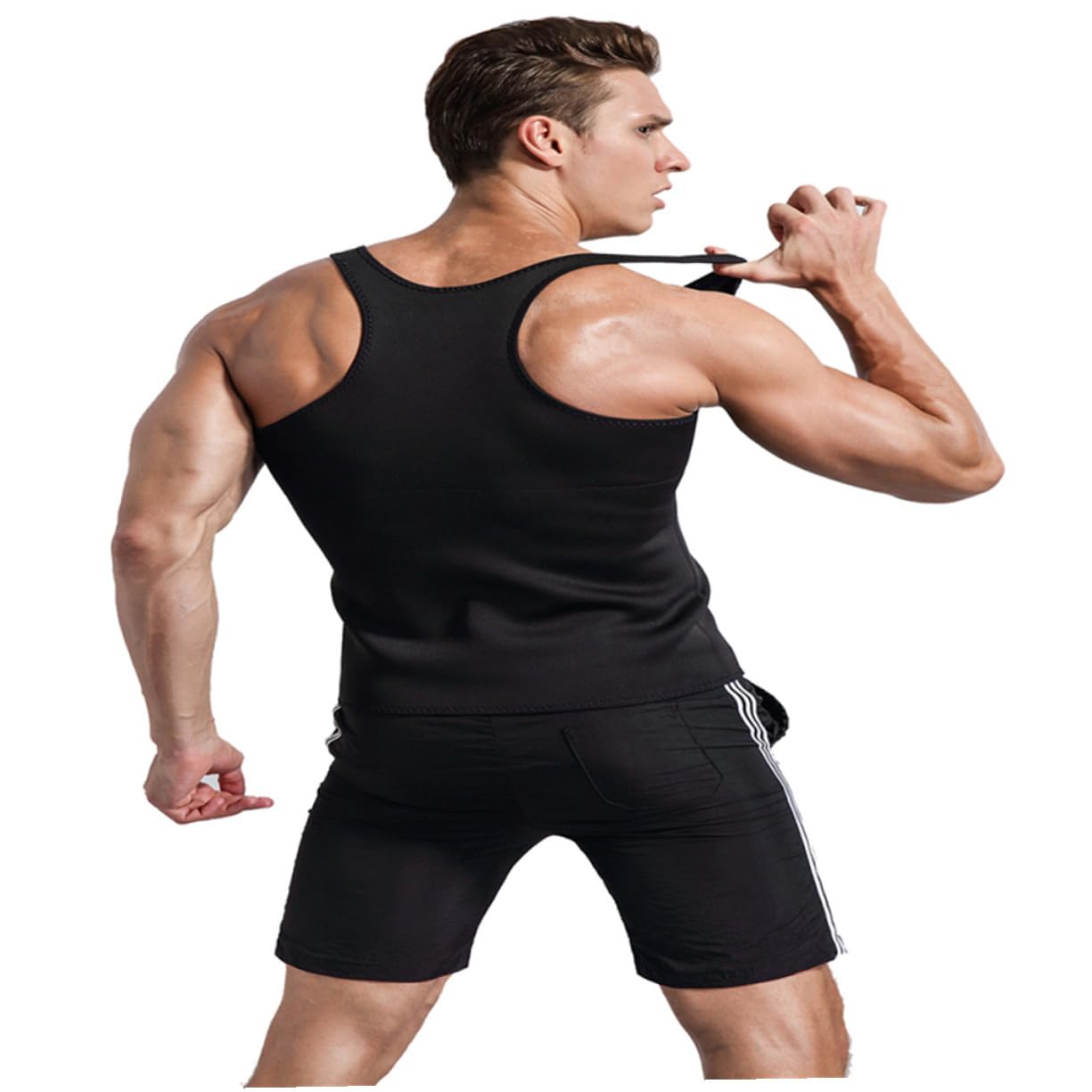 ORFOFE Chaleco Moldeador Compresión de Cintura en Neopreno para Hombre de Fitness y Soporte Muscular Talla Xxl Adecuado para Entrenamiento y Gimnasio