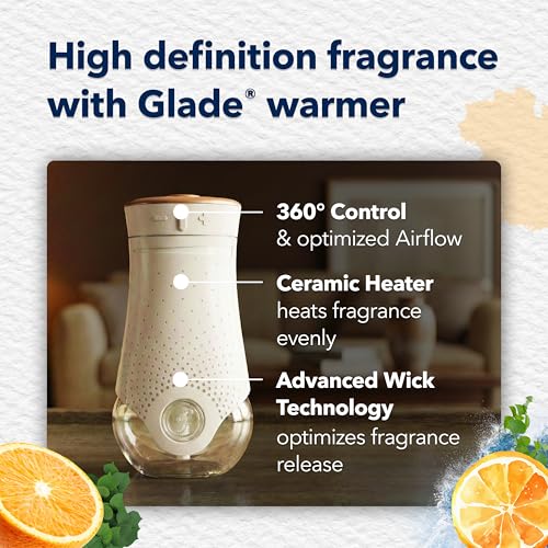 Image of Glade PlugIns Refills Air Freshener,Coastal Sunshine Citrus, Scented and Essential Oils for Home and Bathroom, 0.67 Fl Oz, 5 Count