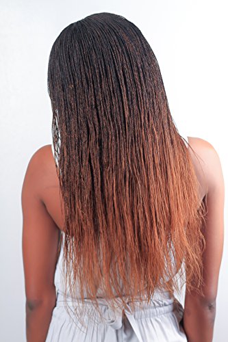 Wow Braids Twisted Wigs, Micro Million Twist Wig - Ombre Color 2/30 - 22 Inches. Synthetic Hand Braided Wigs For Black Women. #TOP2