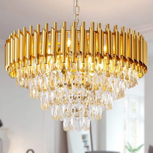 One94Store Royale Glow Crystal Chandelier Ceiling Light 600mm, Tr...