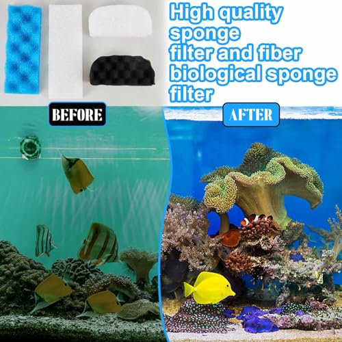 Image of Threlaco 24 Pcs Filter Media Kit Compatible with Fluval 306 /307, Including Foam Pad, Water Polishing Pad, Biological Sponges Max for Aquarium Canister Filter Media Replacement