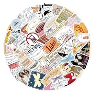 PREMIUM QUALITY STICKERS: Set of 52 waterproof vinyl decals with Gilmore themed designs, perfect for personalising laptops, water bottles, journals, and scrapbooks WATERPROOF & DURABLE: Made from high-quality polyvinyl material that is completely wat...