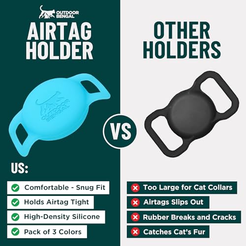 Support pour collier de chat fluorescent et phosphorescent compatible AirTag - Anti-traction - 3