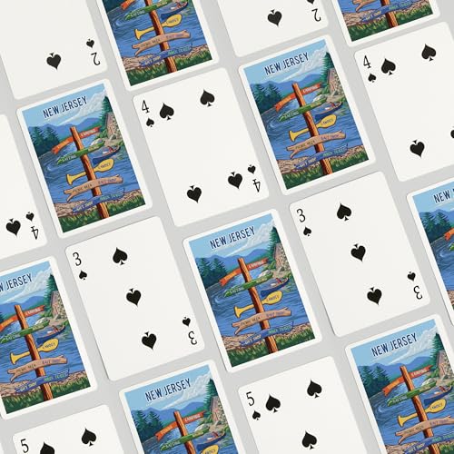 Baraja de 52 naipes tamaño póker miniatura 4
