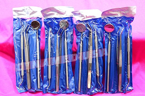 German 15 Instruments Basic Dental Set Mirror Explorer Probe Pliers 5 of Each