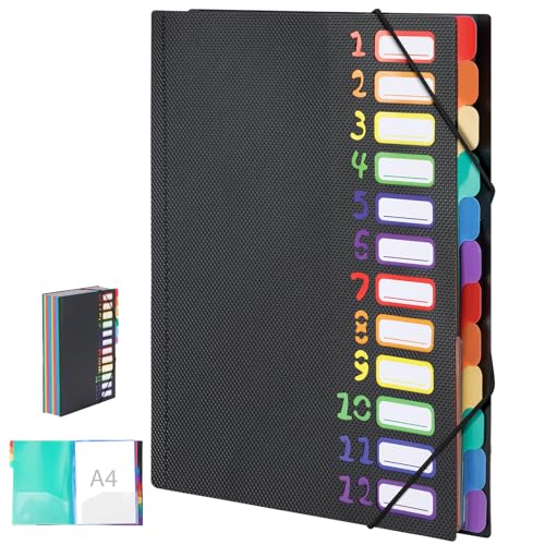 Euqvunn 12-Pocket Carpeta Clasificadora, Clasificador Documentos