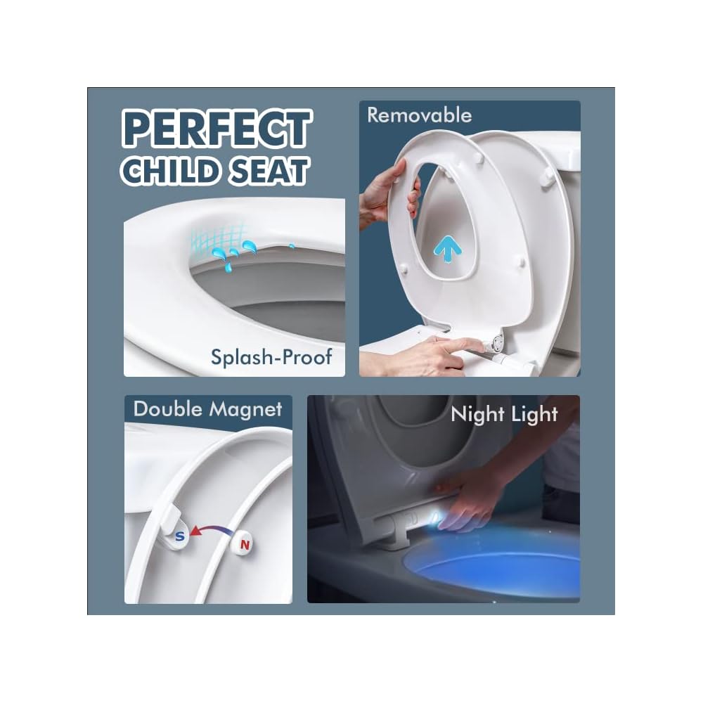 Buy Round Toilet Seat with Built in Toddler Seat, Potty Training Toilet