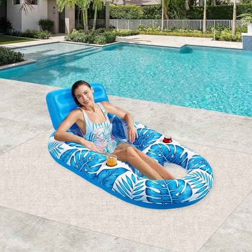 Matelas gonflable feuille d'érable pour bronzer confortablement sur l'eau sans se retourner - 3