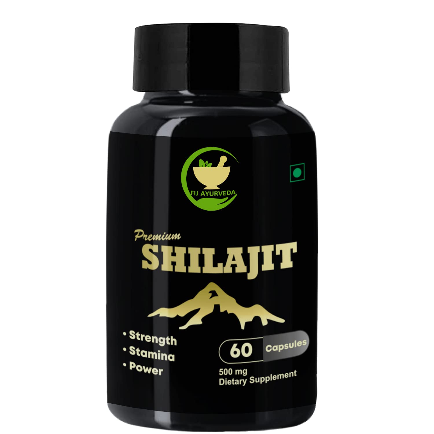 FIJ AYURVEDA Premium Shilajit/Shilajeet Extract Capsule - 500mg 60 Capsules (Pack of 1) (B09R1TC4L9) Amazon Price History, Amazon Price Tracker