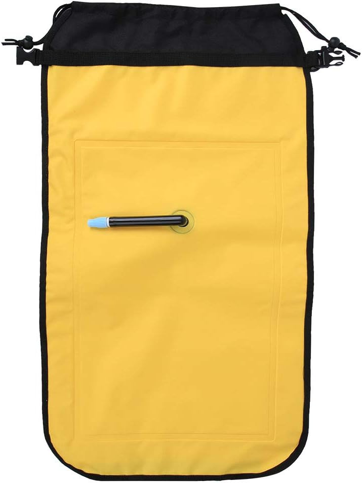 Kayak Paddle Float, Bright Yellow Nylon Paddle Floating Bag, Durable for Kayak with Reflective Strips Canoe Kayak Assist