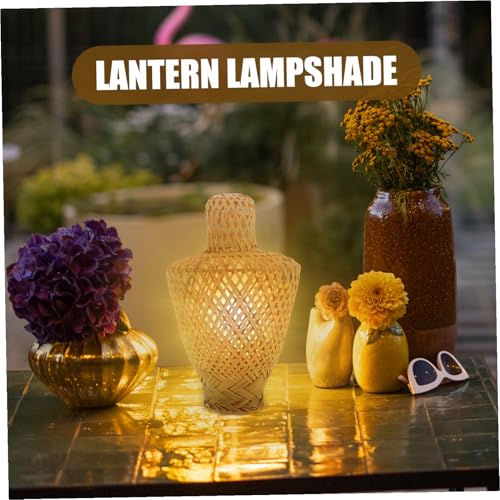 Pantalla de bambú para bodas y eventos exteriores con diseño de linterna artística 8