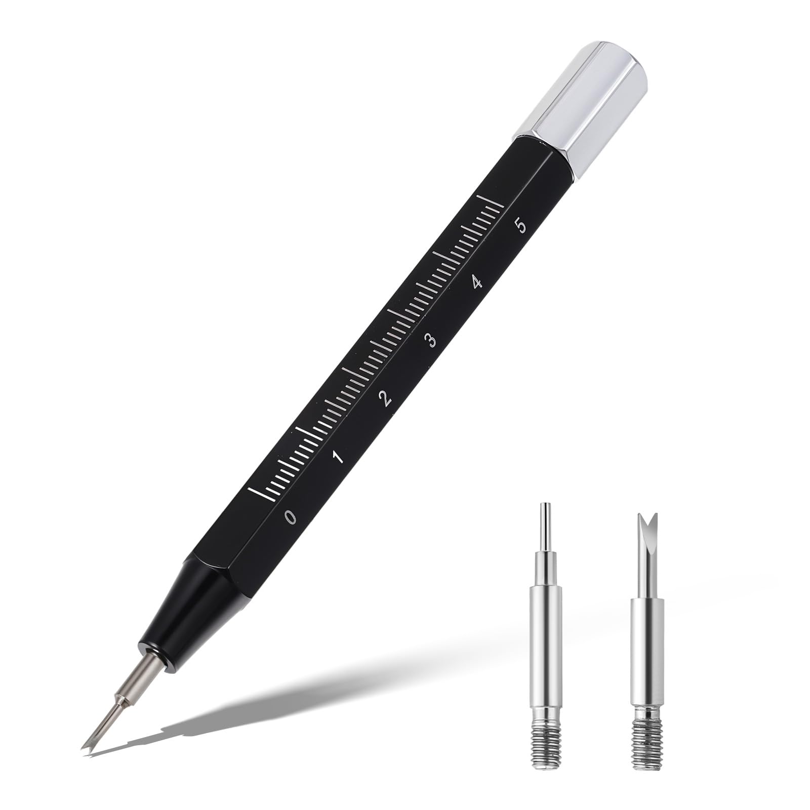 Nogeqi Watch Spring Bar Tool, Stainless Steel Watch Band Tool with Ruler for Adjust, Professional Watches Adjustment Kit for Watchbands Spring Bars Pins Remove and Replace(Black)