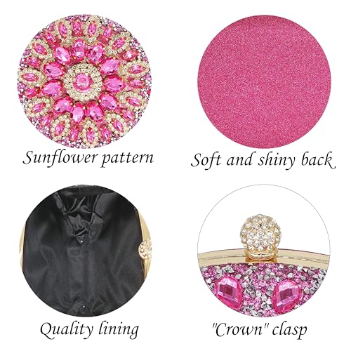 Image of MAIRLOM Rhinestone Clutch Purses for Women Evening Bag Sparkly Handbag | Diamond Clutches Purse Glitter Crystal Gemstone Shoulder Bags Luxury Handbags for Wedding Formal Party Prom