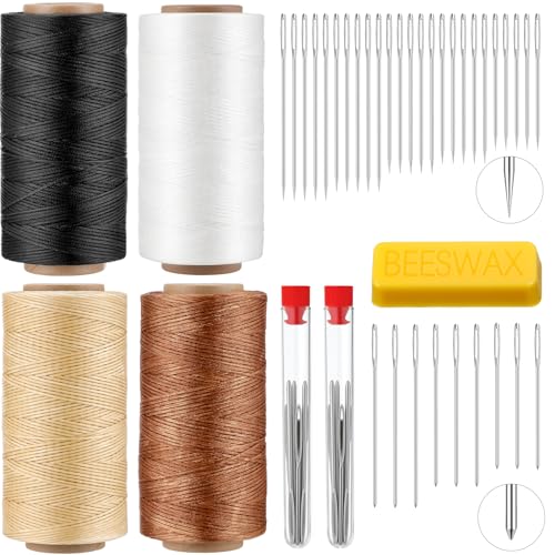 Kit de hilo encerado 210D 200 yardas con agujas miniatura 1