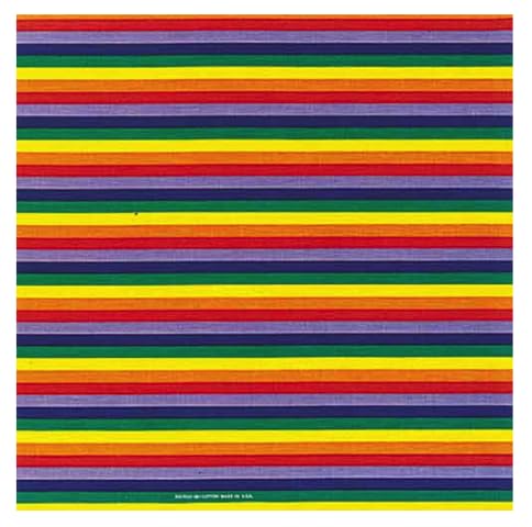 Hav-A-Hank Freedom Rainbow Bandanna, Made in USA, 22x22
