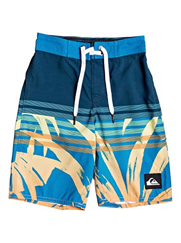 Quiksilver Boys' Everyday Tropics 14 Boardshort Swim Trunk, Majolica Blue, 2