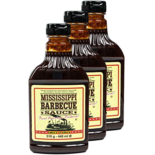 Mississippi BBQ-Sauce Sweet'n Spicy, 3er Pack (3 x 510 g)
