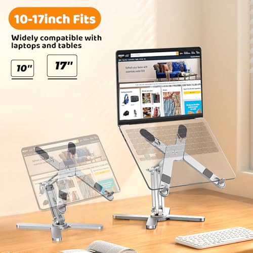 image for Moallia Laptop Stand with 360 Rotating Base, Computer Notebook Laptop 