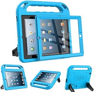 Surom Kids Case for iPad 2 3 4 Old Model- Built-in Screen Protector, Shockproof Handle Stand Kids Friendly Protective Case for iPad 2nd 3rd 4th Generation, Blue