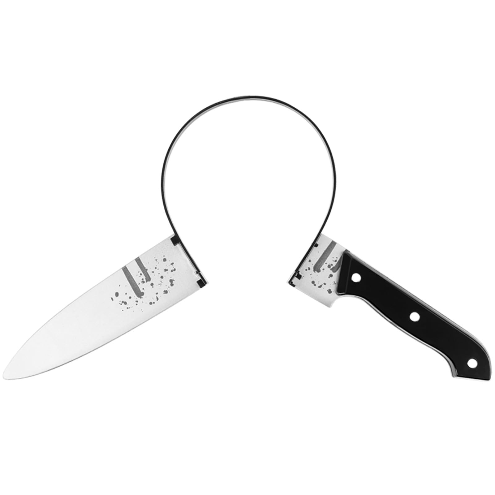 ROSAUI Knife Headband Halloween - Spooky Halloween Plastic Headband - Terrifying Knife Through Head Effect