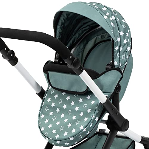 Bayer 17058AA Design Dolls: Pram Xeo: Stars Green & White thumb #5