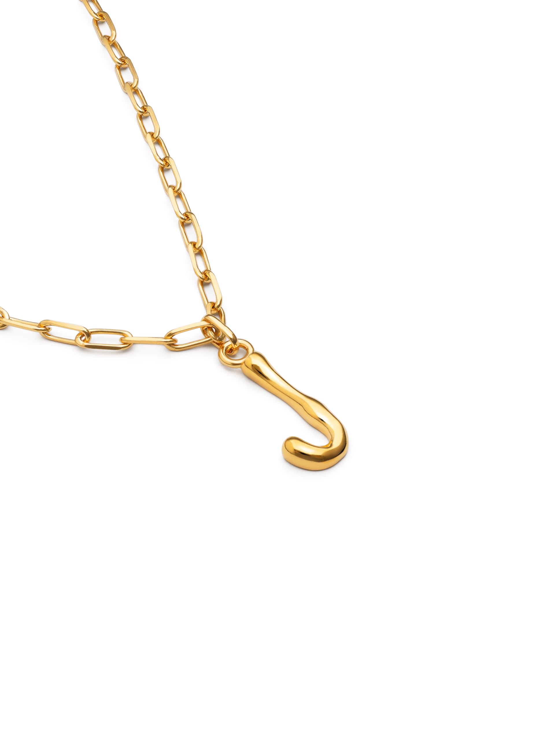 SINGULARU - Collar Personalizado Chic Letter XL. Acero con Baño en Oro de 18 Kt. Joyas Para Mujer.