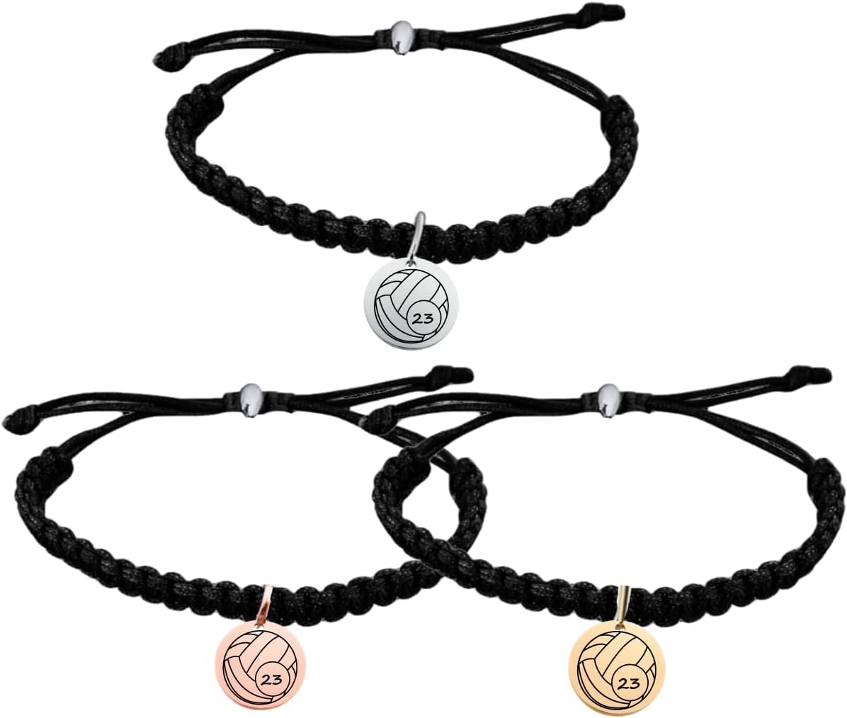 Personalized Engraved Volleyball Charm Necklace, Custom Girls Volleyball Jewelry, Volleyball Gifts for Volleyball Players - Image 2