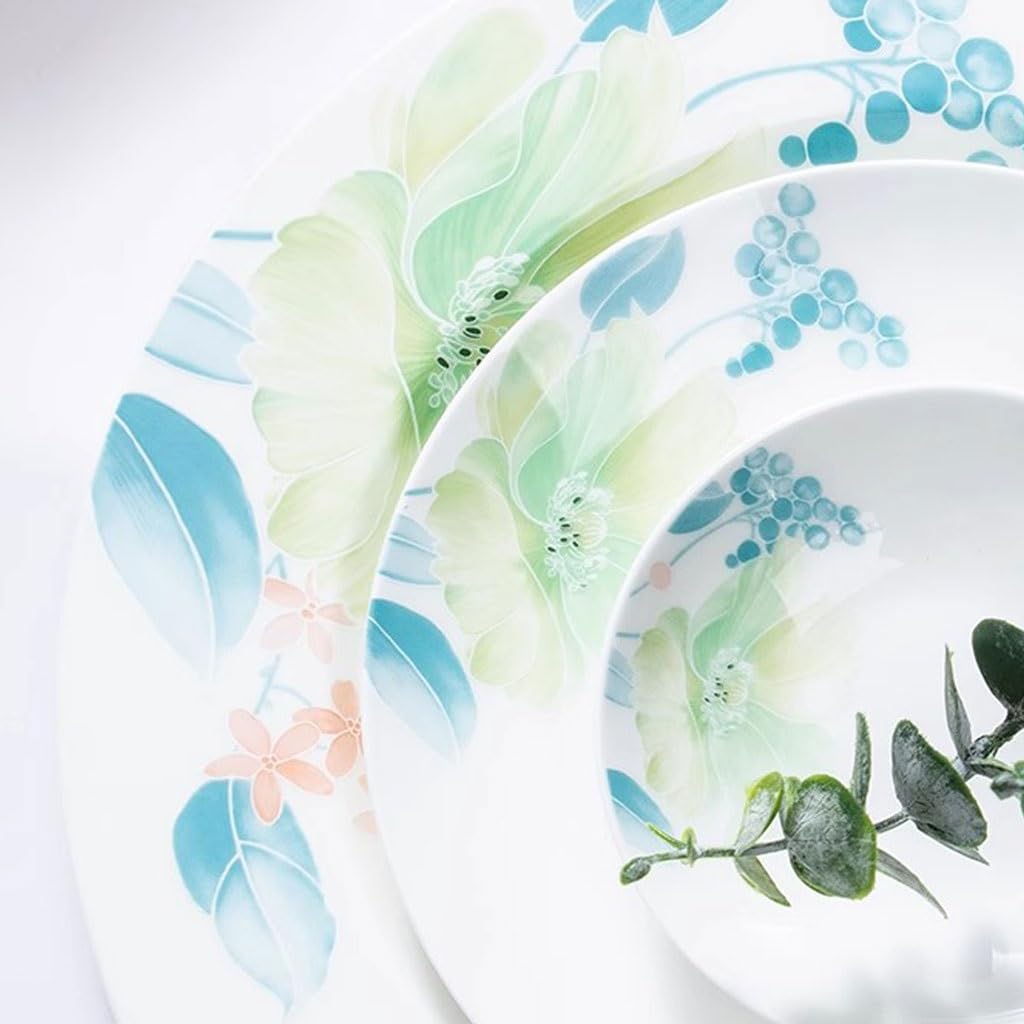 Platos para Comer platear De Cena De Porcelana De Hueso Sencillo Y Fresco, Platos Domésticos, platear De Pescado, platear De Regalo Platos de cerámica para la Cena